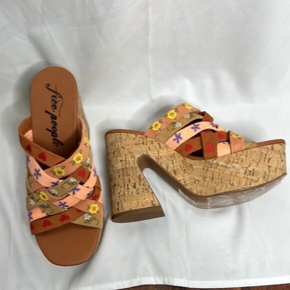 NWOT Women's Free People Lisbon Platform Sandal - Picture 4 of 8